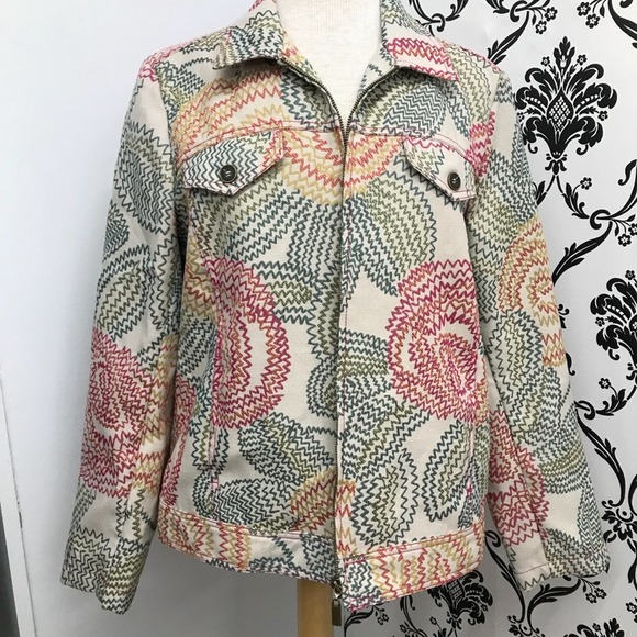 NWT Christopher & Banks stylish zip front jacket Size Large - Picture 2 of 4